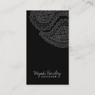 311 Myah Paisley Schwarzes Visitenkarte