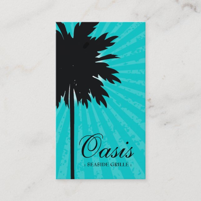 311-OASIS PALME-TÜRKIS VISITENKARTE (Vorderseite)