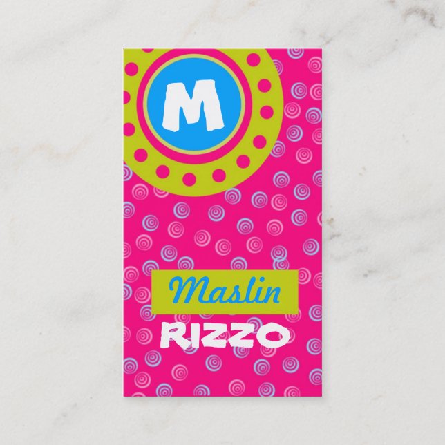 311-OODLES Des SPASS-MONOGRAMMS Visitenkarte (Vorderseite)