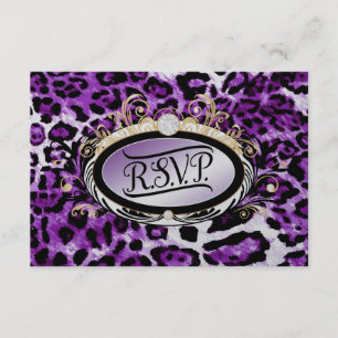 311 Opulent Gold Lila UAWG Leopard Metallic RSVP Karte