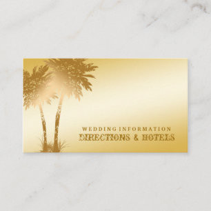 311-Paradise fand   goldene Palmen-Info-Karte Begleitkarte