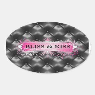 311 Pink Bliss Golden Tuft Ovaler Aufkleber