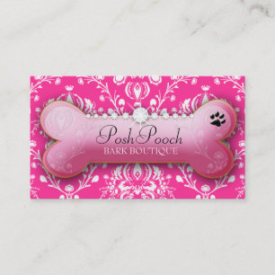 311-Posh spielerisches Rosa des Hündchen-  Visitenkarte