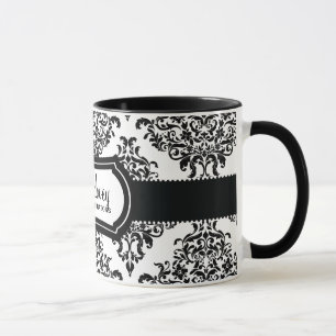 311 reizender Dovey Damast Schwarz-weiß Tasse