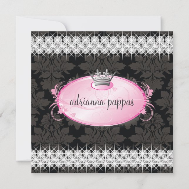 311-Rosa-Delight Diamond Einladung (Vorderseite)