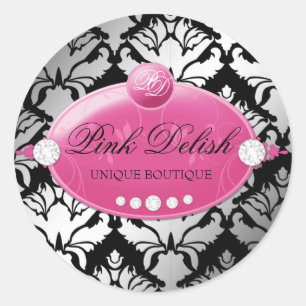 311 rosa Delish tiefer Stock-Aufkleber Runder Aufkleber