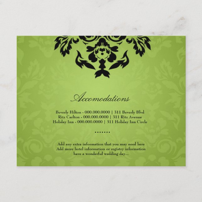 311-Schwarz Limon Flame Accommodation Card Begleitkarte (Vorderseite)