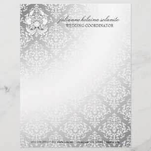 311-Silber-Diamant-Luxus-Damaskus-Briefkopf Briefkopf