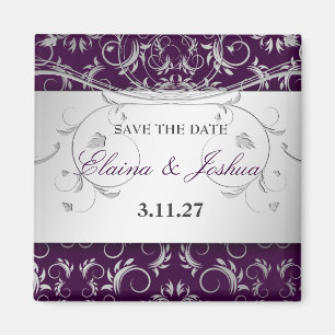 311-Silbergott   Eggpflanze Save the Date Magnet