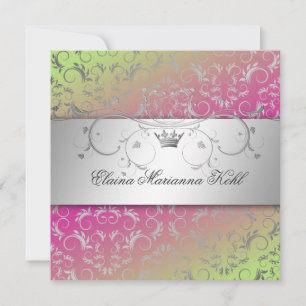 311-Silver Divine Strawberry Limon Sweet 16 Einladung