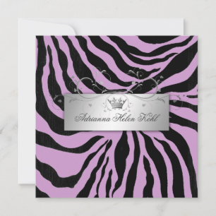 311-Silver Divine Zebra Lila Lingerie Einladung