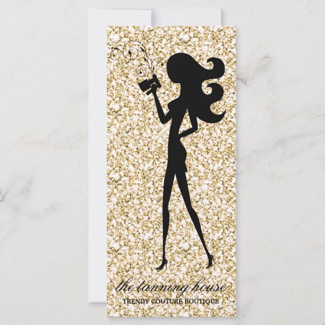 311 Spray Tan Fashionista Silhouette Gold Sparkle (Vorderseite)