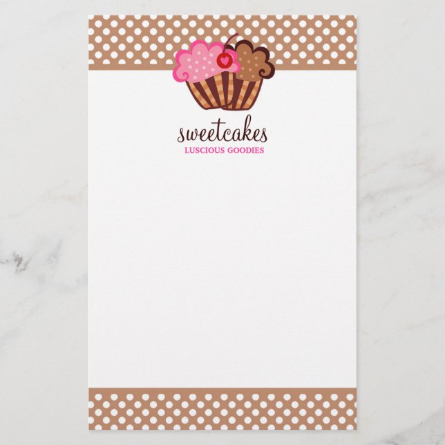 311-Süßkuchen Cupcake Brown Flyer (Vorne)