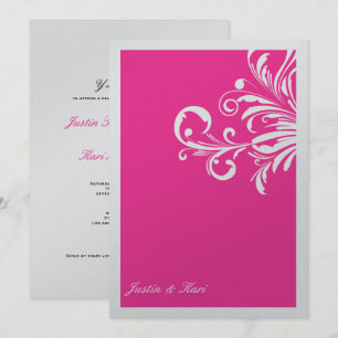 311-Swanky Wirbel_Hot-Pink-Metallic Einladung