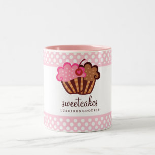 311-Sweet backt Kuchen-Tasse zusammen Zweifarbige Tasse