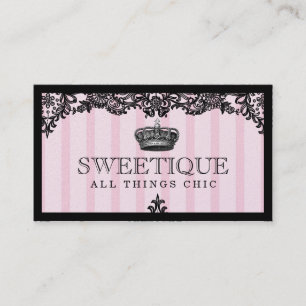 311 Sweetique rosa Streifen u. Visitenkarte
