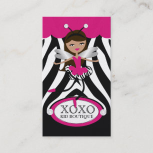 311 Trendy Little Dancer Pink Awning Zebra Pearl Visitenkarte