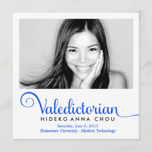 311 Valedictorian Electric Blue Abschluss Ankündigung