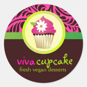 311 Viva Cupcake Runder Aufkleber