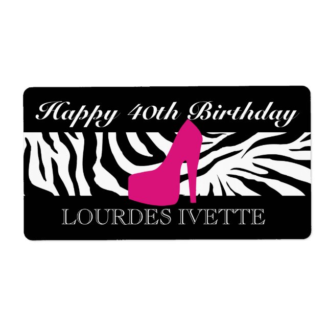 311 Zebra Heel Pink Label (Vorne)