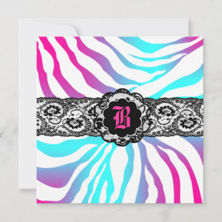 311 Zees Safari Electric Blue Einladung