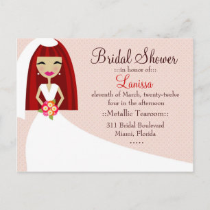 311 ZU SÜSSE LANISSA BRIDE REDHEAD EINLADUNGSPOSTKARTE