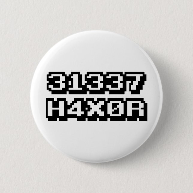31337 H4X0R BUTTON (Vorderseite)