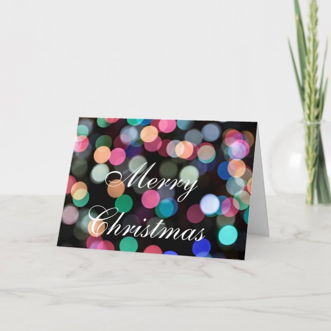 3145-weiche Weihnachtsbeleuchtung Feiertagskarte (Vorderseite)