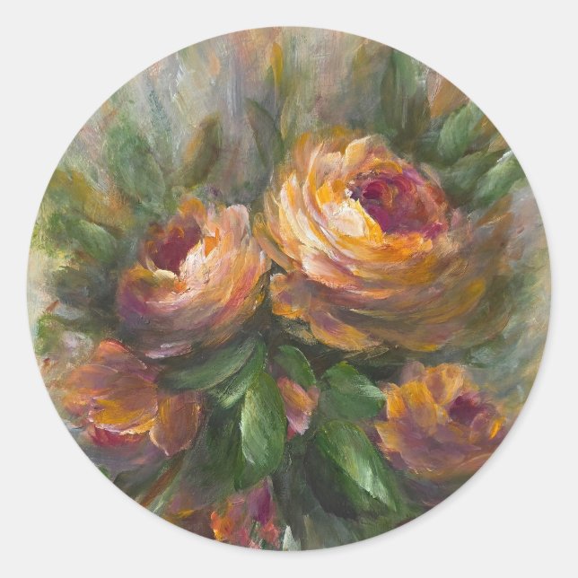 315 Roses Runder Aufkleber (Vorderseite)