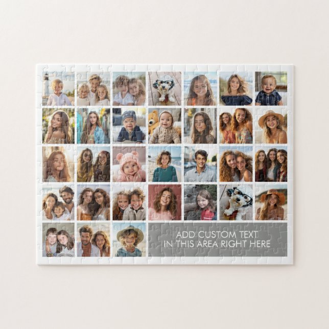 31 Foto-Collage-Raster - Textfeld - grau (Horizontal)