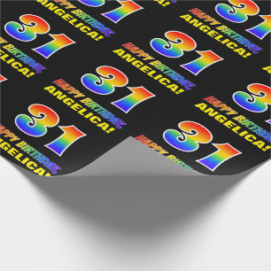 31. Geburtstag: Bold, Fun, Simple, Rainbow 31 Geschenkpapier