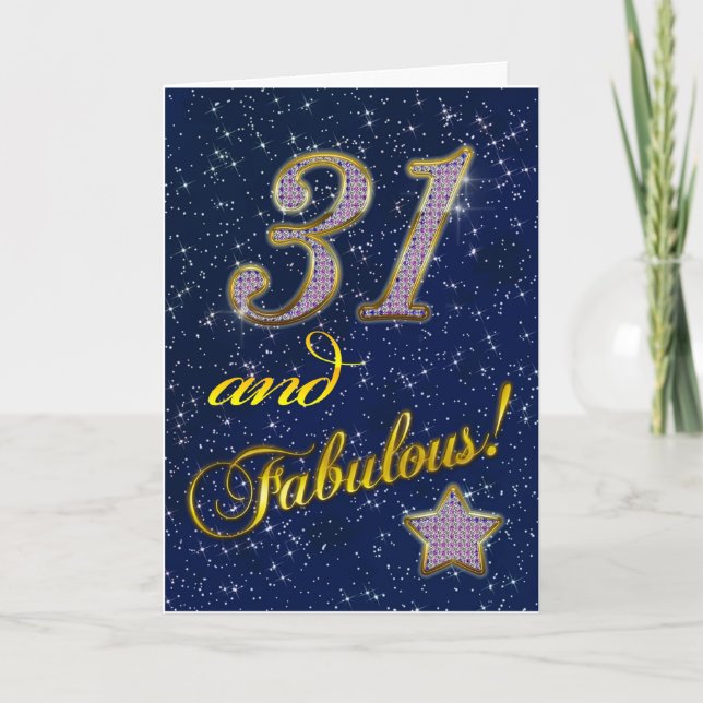 31. Geburtstag für jemanden Fabulous Karte (Vorderseite)