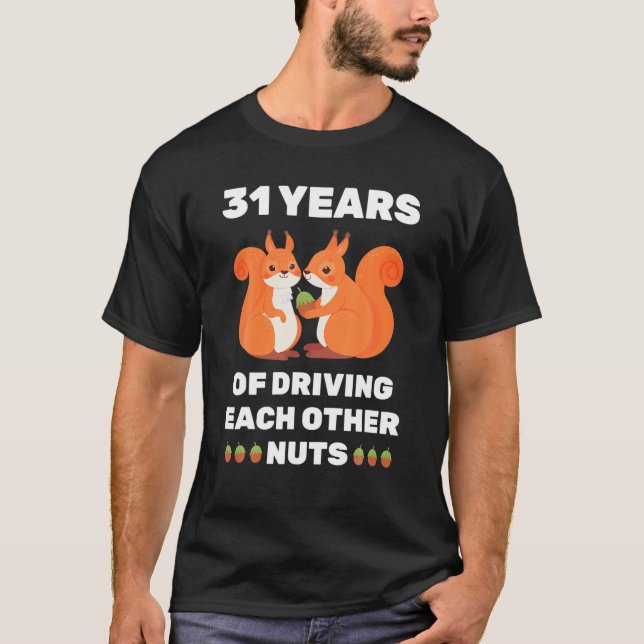 31. Hochzeitsjubiläum Funny Couple für T-Shirt (Vorderseite)