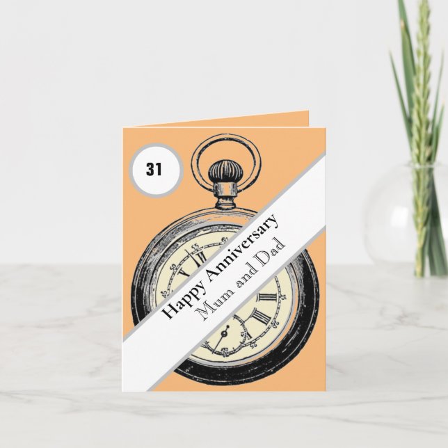 31. Hochzeitstag Karte (Vorderseite)