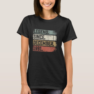 31 Jahre alte Legende seit Dezember 1991 31. Gebur T-Shirt