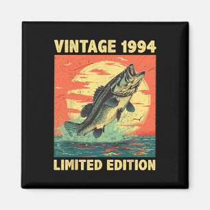 31 Jahre altes Geschenk 1994 Angeln Fischer Fisch Magnet