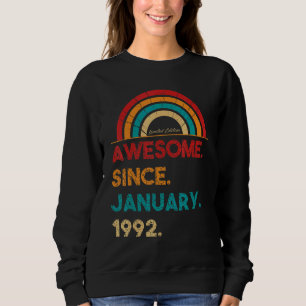 31 Jahre Phantastisch seit Januar 1992 31. Geburts Sweatshirt