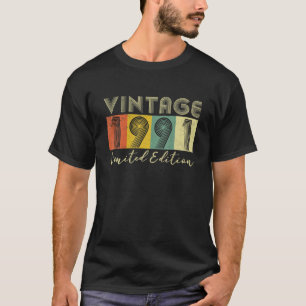 31-jährige Geschenke Vintag 1991 Limited Edition 3 T-Shirt