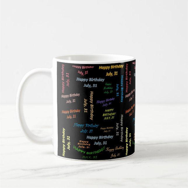 31. Juli, Tasse zum Geburtstag (Links)