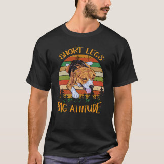 31 Kurze Beine Große Einstellung Süßer Beagle T-Shirt