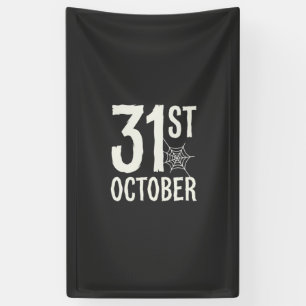 31. Oktober Halloween Spinnennetz Design Banner