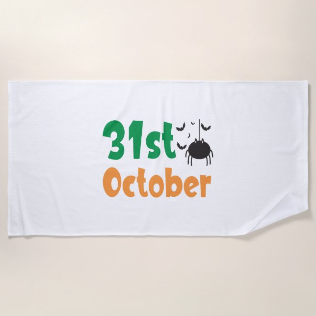 31. Oktober - Halloween Strandtuch (Vorderseite)