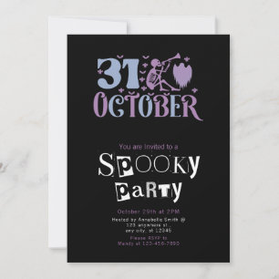 31. Oktober Skelett-Trompete-Geist-Halloween-Party Einladung