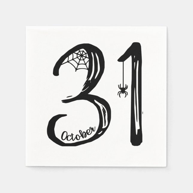 31. Oktober Spider Web Serviette (Vorderseite)
