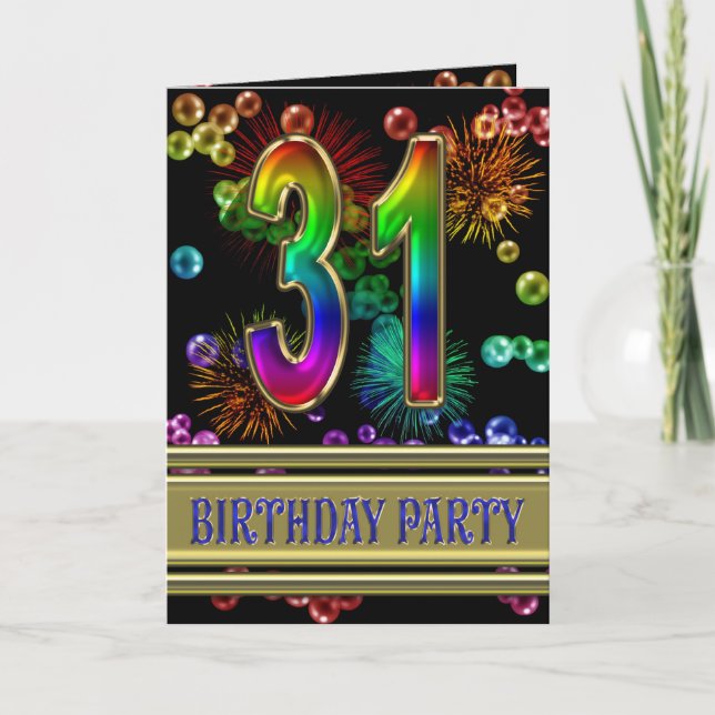 31e fête d'anniversaire Invitation (Devant)