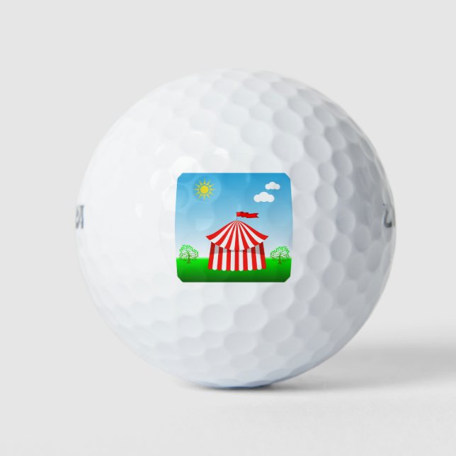 3204Circus Zelt-Symbol Golfball (Vorderseite)