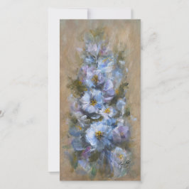 322 blaue floral 4 x 8" Karte
