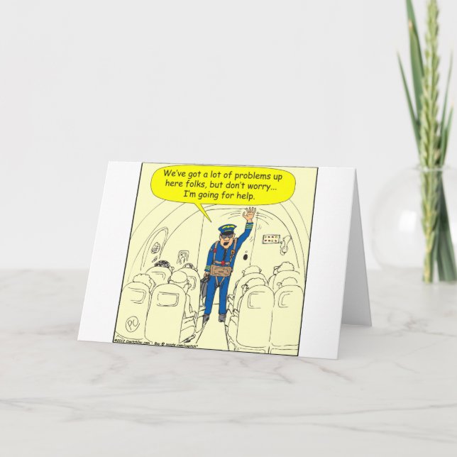 324 Fluglotsen suchen Hilfe für Cartoon Karte (Vorderseite)