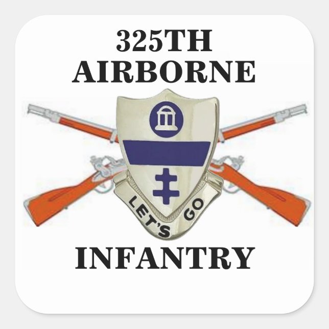 325TH IM FLUGZEUG INFANTERIE-AUFKLEBER QUADRATISCHER AUFKLEBER (Vorderseite)