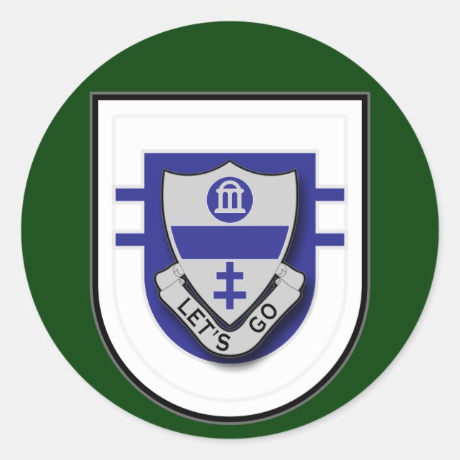 325th Infanterie-Regiment - 2d Bataillon-Blitz Runder Aufkleber (Vorderseite)
